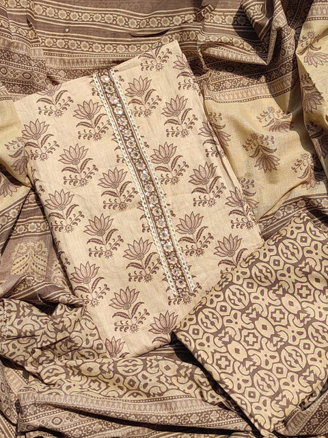 GC 80 BY GAURI COLLECTION Printed Pure Cotton Unstitched Dress Material