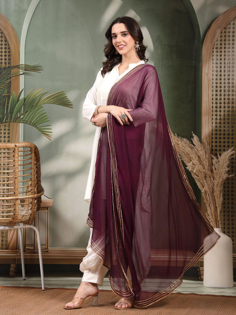 Clora Creation Gotta Patti Chiffon Dupatta - Image 4