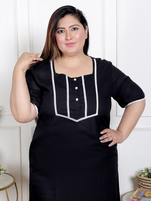 Swasti Women Embroidered Plus Size Comfortable Maxi Dress - Image 6