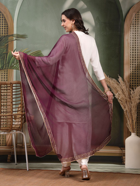 Clora Creation Gotta Patti Chiffon Dupatta - Image 5