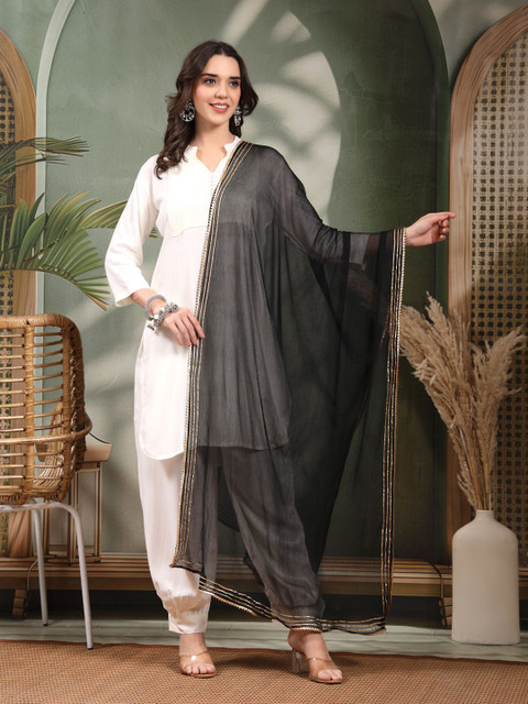 Clora Creation Gotta Patti Chiffon Dupatta