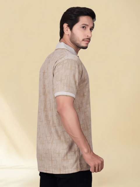 Divra Clothing Men Printed Polo Collar T-shirt - Image 6