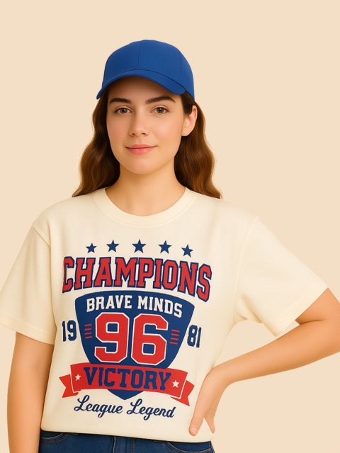 DILLINGER Women's Oversized Sports Printed Tshirt