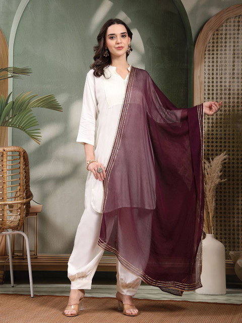 Clora Creation Gotta Patti Chiffon Dupatta