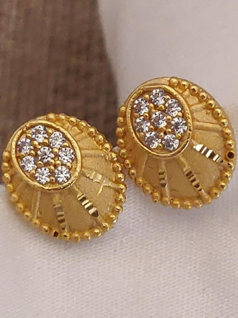 RACHANA FASHION Gold-Plated American Diamond Studs