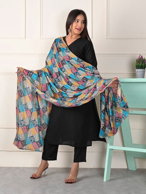 Apratim Floral Printed Silk Dupatta - Image 5