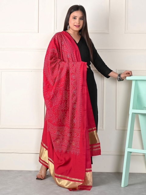 Apratim Bandhani Printed Cotton Dupatta - Image 2