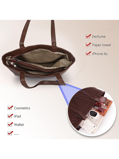 Lancer Textured Shoulder Bag with Quilted - Image 7