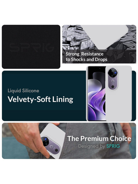 SPRIG Vivo V40 Pro Liquid Silicone Back Cover - Image 4
