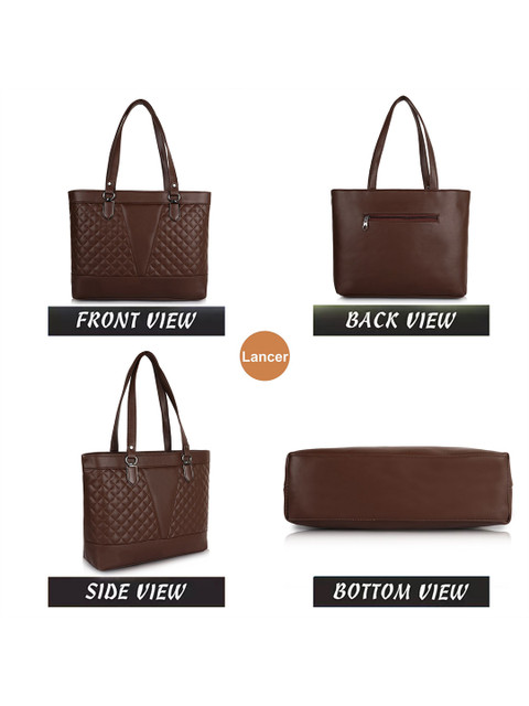 Lancer Textured Shoulder Bag with Quilted - Image 6