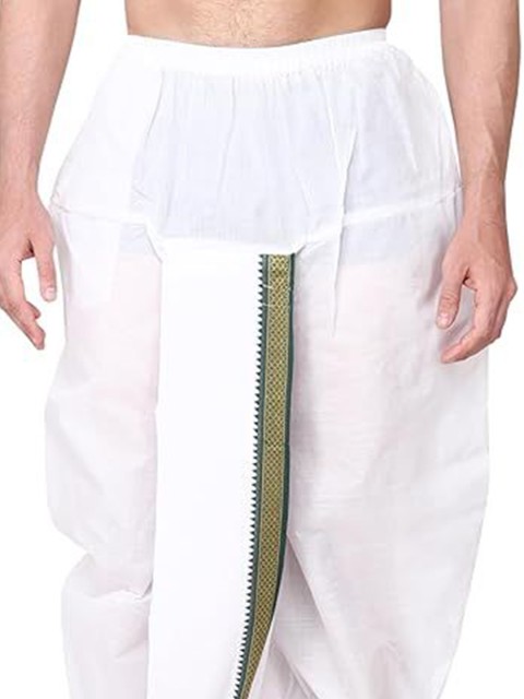 RAMESHWARAM FABRICS Men Pure Cotton Ready To Wear Dhotis - Image 3
