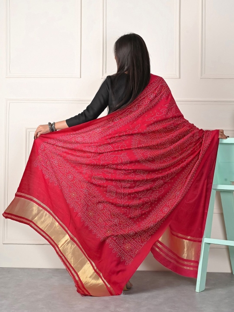 Apratim Bandhani Printed Cotton Dupatta - Image 3