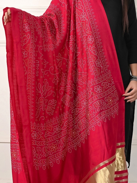 Apratim Bandhani Printed Cotton Dupatta - Image 5