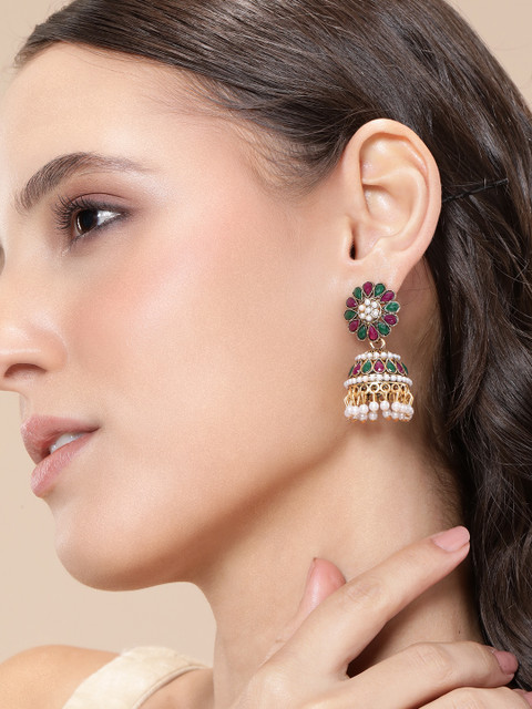 Anouk Glod Plated Jhumkas Earrings