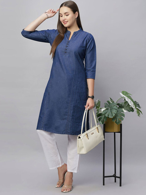 SK Creation Women Solid Festive Straight Kurta