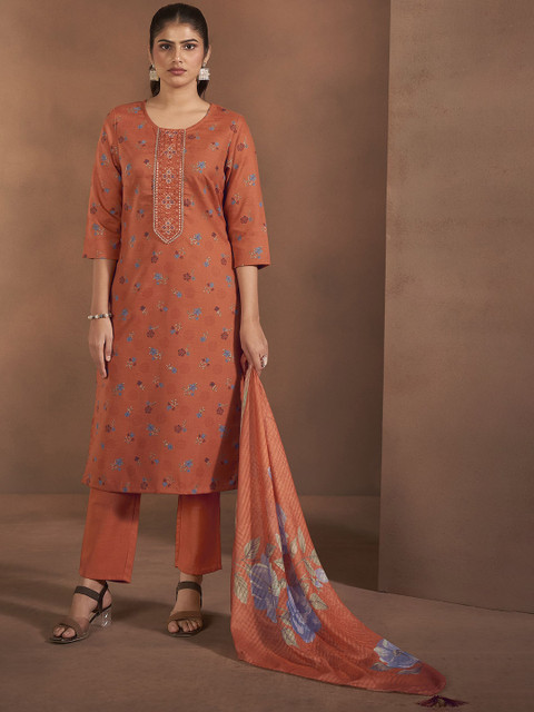 Anouk Women Floral Printed Kurta with Trousers & Dupatta