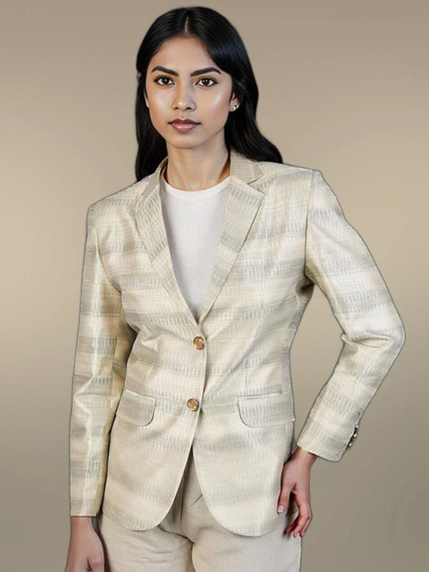 Talethread Self-Design Single-Breasted Casual Blazer