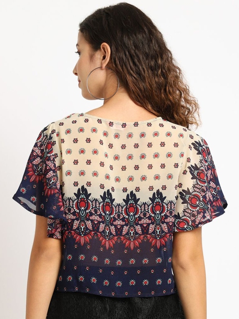 A AND K Floral Printed Cotton Shrug - Image 5