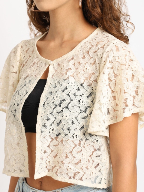A AND K Floral Printed Cotton Shrug - Image 2