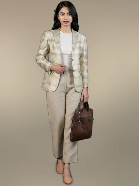 Talethread Self-Design Single-Breasted Casual Blazer - Image 5