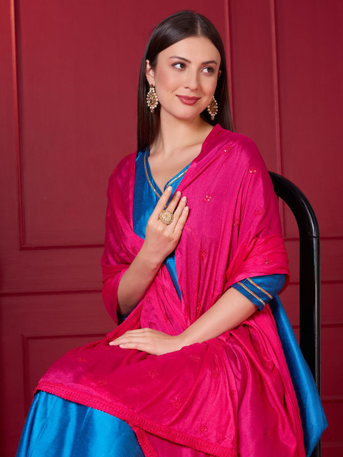 Dupatta Bazaar Embroidered Dupatta with Thread Work