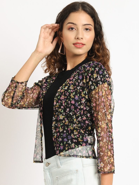 A AND K Floral Printed Cotton Shrug - Image 4