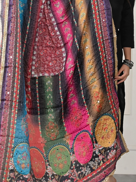 Apratim Ethnic Motifs Printed Silk Dupatta - Image 2