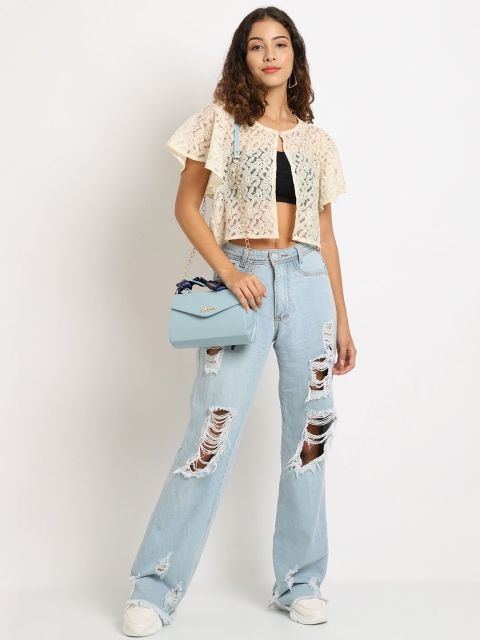 A AND K Floral Printed Cotton Shrug - Image 6