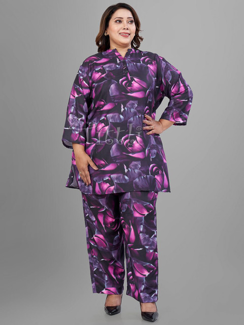 TITTLI Fully Printed Tunic With Trousers Plus Size Co-Ords