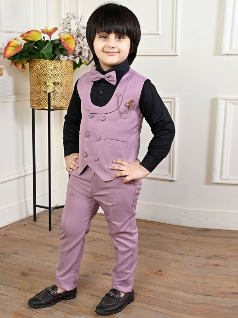 BT DEZINES Boys Double-Breasted Three-Piece Suit - Image 4