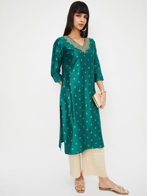 max Women Ethnic Motifs Printed Festive A-Line Kurta - Image 6