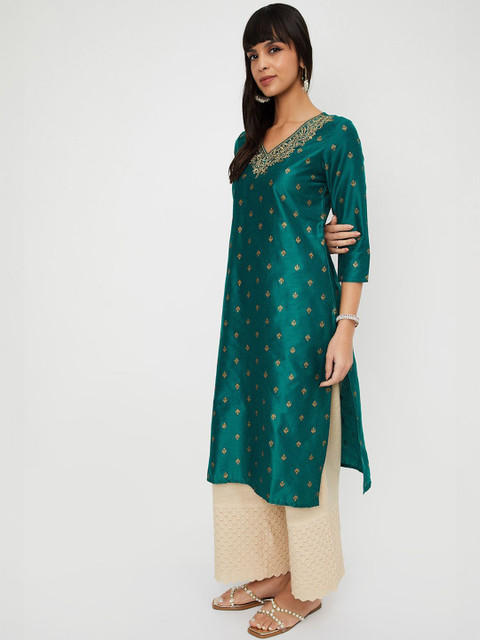 max Women Ethnic Motifs Printed Festive A-Line Kurta - Image 4
