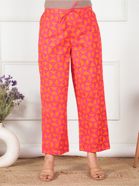Aramya Women Geometric Printed Ethnic Regular Palazzos