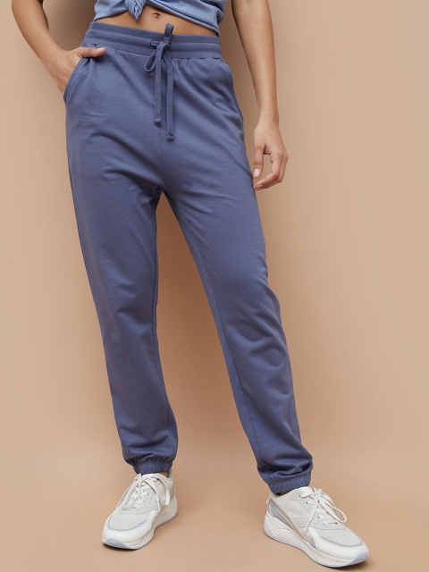 Fame Forever by Lifestyle Women Regular Fit Mid-Rise Flat-Front Cotton Joggers Trousers