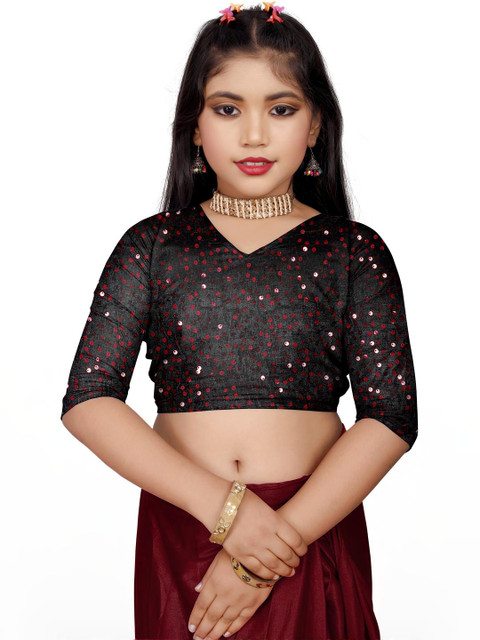 HARIOM FASHION Sequinned Saree - Image 4