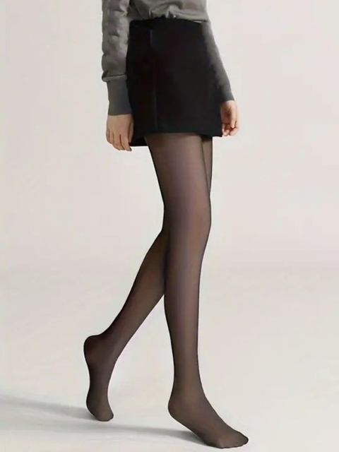 TOMKOT Patterned Dual Tone Winter Pantyhose Stockings