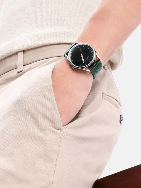 Mast & Harbour Unisex Brass Dial & Leather Straps Analogue Watch