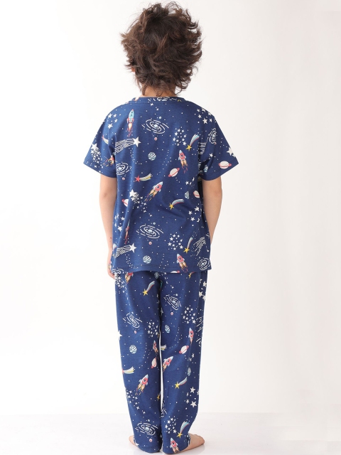 Anthrilo Boys Pack of 2 Abstract Printed Night suit - Image 3