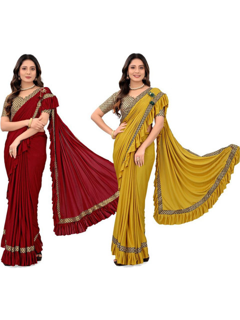HARIOM FASHION Multi Lycra Sarees