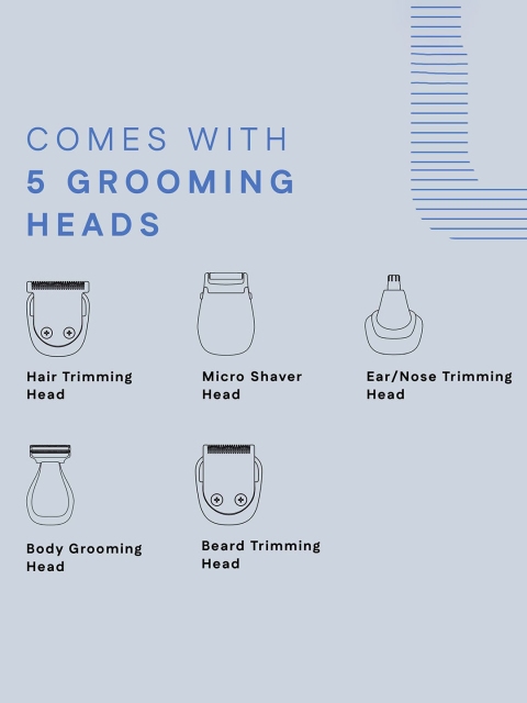 WINSTON WFBT-103 Groom X 5-In-1 Grooming Trimmer- Grey - Image 6
