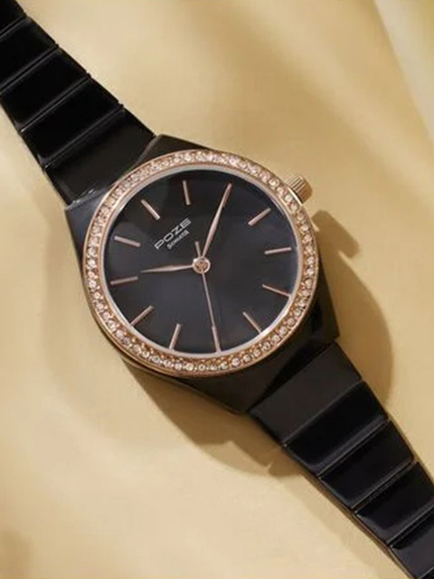 Sonata Poze Quartz Analog Dial Metal Strap Watch for Women - SP80053KM01W