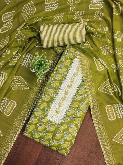 Rangtulika Ethnics Motifs Printed Unstitched Dress Material