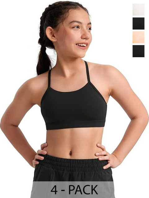 BRAAFEE Girls Beginners Non Padded Full Coverage Cotton Bra