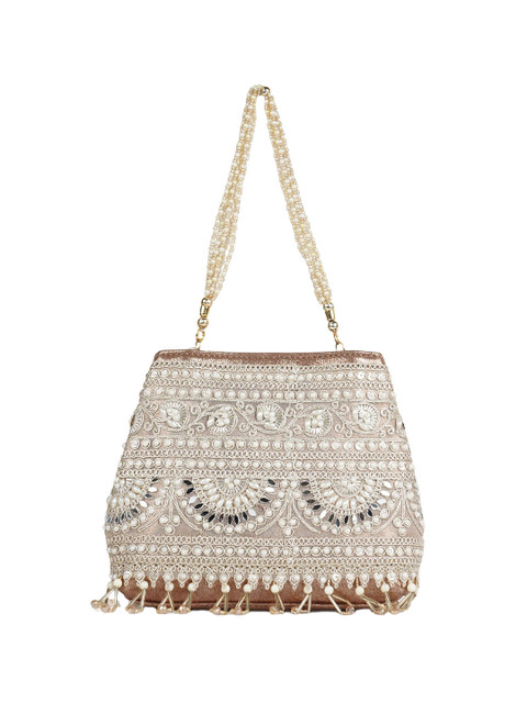 NEVIS Women Embellished Embroidered Potli Clutch