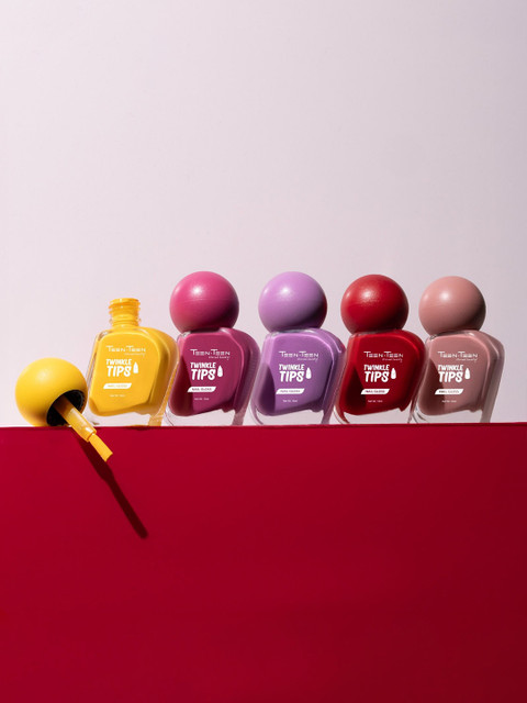 TEEN TEEN COSMETICS Set Of 2 Twinkle Tips Nail Gloss- 10 ml- Shade- 01 With Remover pads