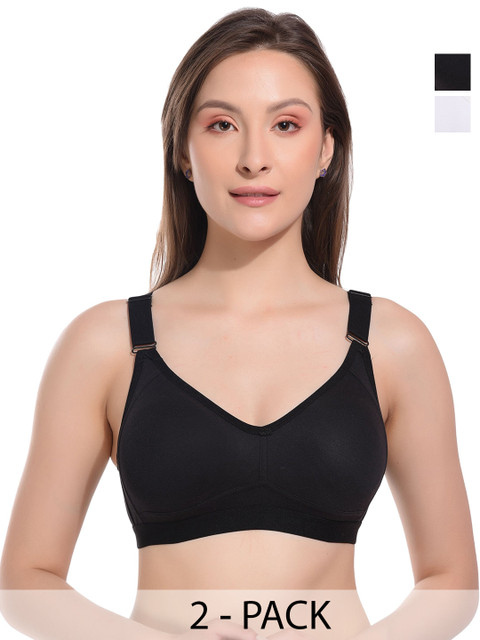 Viral Girl Selection Of 2 Cotton Full Coverage T-shirt Bra