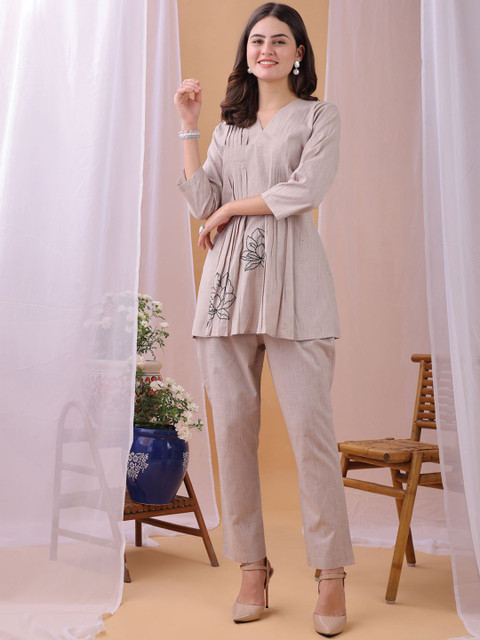 KALINI V-Neck Top With Trousers Co-Ords Set - Image 7