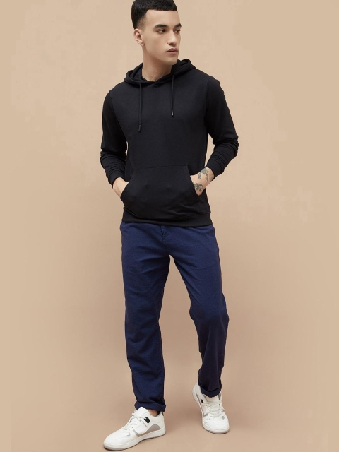 Mast & Harbour Men Solid Cotton Fleece Hooded Sweatshirt - Image 4