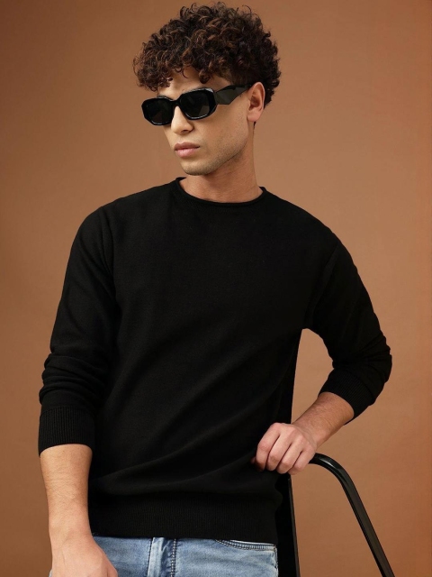 Mast & Harbour Men Solid Cotton Anti Odour Sweatshirt