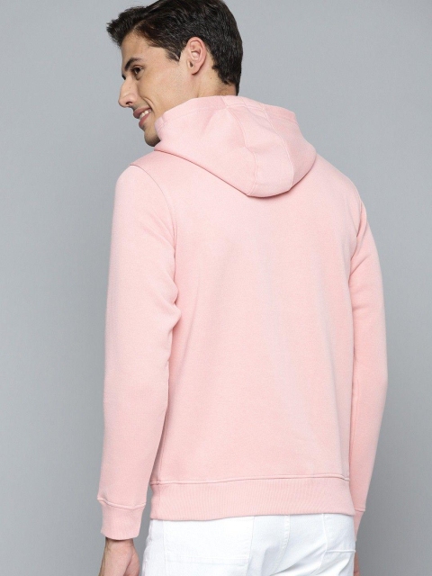 Mast & Harbour Men Solid Cotton Fleece Hooded Sweatshirt - Image 4